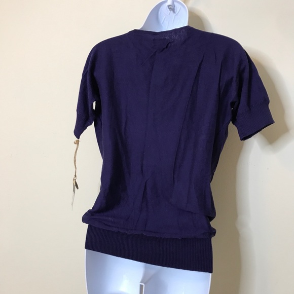 Converse One Star Purple Short Sleeve Batwing Top - Picture 3 of 8